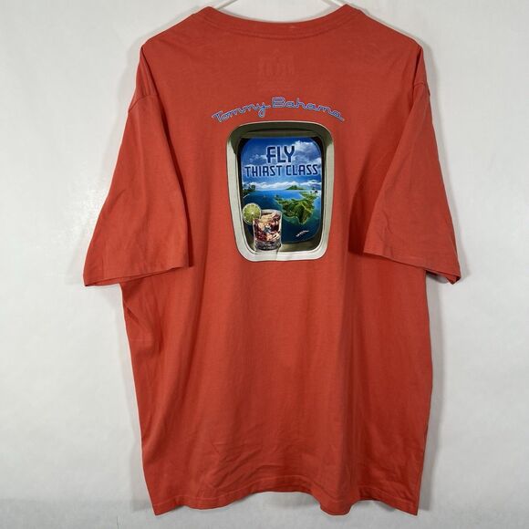 Tommy Bahama Relax T Shirt Mens Size XL Orange Fly Thirst Class Short Sleeve - Picture 1 of 8